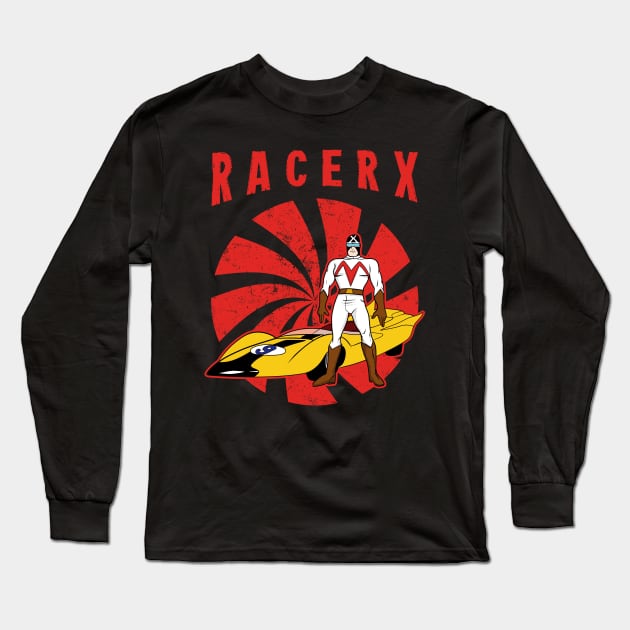 Retro Racer X Long Sleeve T-Shirt by OniSide